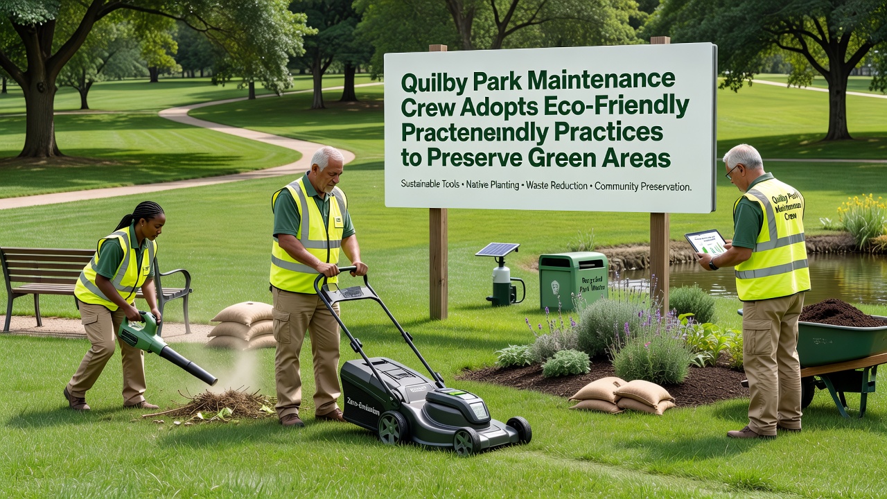 Quilby Park Maintenance Crew Adopts Eco-Friendly Practices to Preserve Green Areas